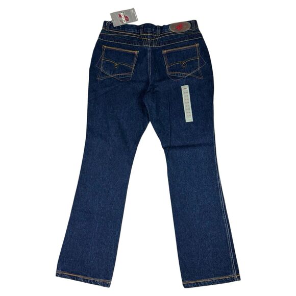 L.L. Cool J NWT Y2K Jeans Embroidered Baggy‎ Jeans Womens Size 32 - Picture 3 of 10